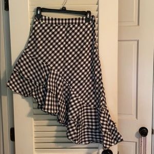 Checkered print skirt